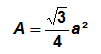 Surface d'un triangle équilatéral - formule