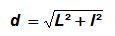 Longueur de la diagonale d'un rectangle - formule
