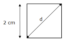Longueur de la diagonale d'un carré- exemple