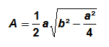 Formule de calcul de l'aire d'un triangle isocèle