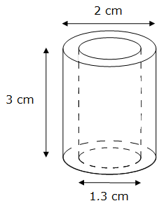 Volume d'un cylindre creux - Exemple