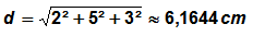 Exemple de calcul de la diafonale d'un parallélépipède rectangle