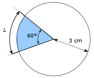 Aire d'un secteur circulaire - exemple